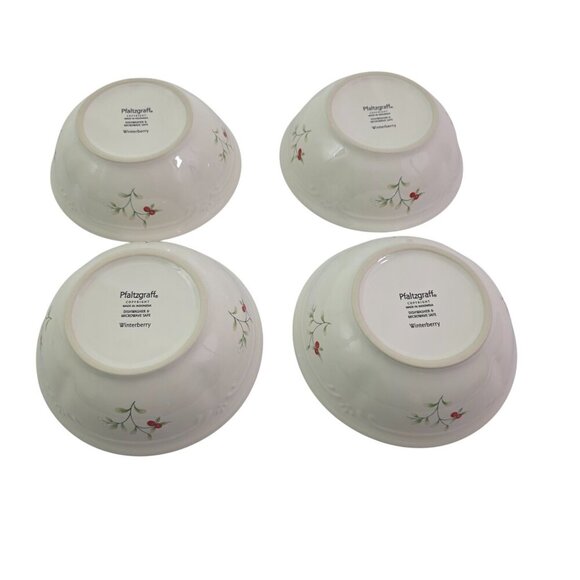 Pfaltzgraff Winterberry 5.8” Stoneware Cereal Soup Salad Bowls – Set of 4 - Picture 8 of 16